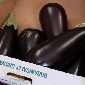 organic aubergines  - 500 grams